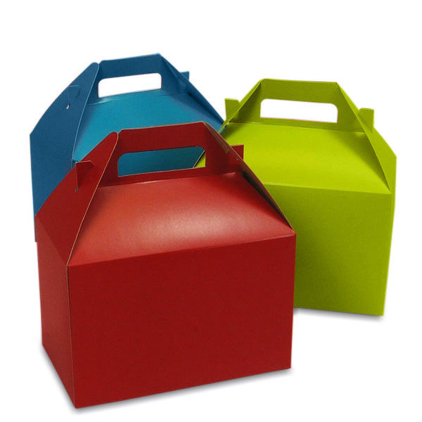 Red Cake Take Away Paper Packaging Box Customized Design Logo Printing